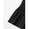 imageSHENHE Womens Tie Shoulder Shirred Ruffle Hem Spaghetti Strap Cute Camisole Peplum TopBlack