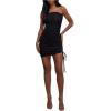 imageSHENHE Womens Vintage Strapless Boned Mesh Bustier Corset Top Bodyshaper Tube TopBlack