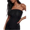 imageSHENHE Womens Vintage Strapless Boned Mesh Bustier Corset Top Bodyshaper Tube TopBlack