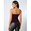 imageSHENHE Womens Vintage Strapless Boned Mesh Bustier Corset Top Bodyshaper Tube TopBrown