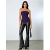 imageSHENHE Womens Vintage Strapless Boned Mesh Bustier Corset Top Bodyshaper Tube TopPurple