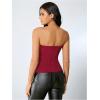 imageSHENHE Womens Vintage Strapless Boned Mesh Bustier Corset Top Bodyshaper Tube TopRed