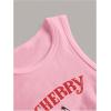 imageSHENHE Womens Y2k Cherry Tank Top Crew Neck Graphic Fitted Sleeveless Crop Tank ShirtPink