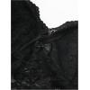 imageSHENHE Womens Y2k Lace Halter Top Tie Backless Deep V Neck Sexy Fitted Crop TopBlack