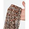 imageSHENHE Womens Y2k Leopard Mesh Top Ruched Spaghetti Strap Tank Sexy Cheetah Animal Print Cami Crop TopsBrown