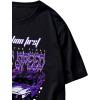 imageSHENHE Mens Casual Letter Print Short Sleeve Round Neck Regular Fit T Shirt TopsCar Black