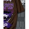 imageSHENHE Mens Casual Letter Print Short Sleeve Round Neck Regular Fit T Shirt TopsCar Chocolate Brown