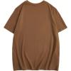imageSHENHE Mens Casual Letter Print Short Sleeve Round Neck Regular Fit T Shirt TopsCar Coffee Brownbrown