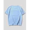 imageSHENHE Mens Casual Letter Print Short Sleeve Round Neck Regular Fit T Shirt TopsFloral Skull Blue