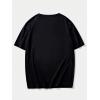 imageSHENHE Mens Casual Letter Print Short Sleeve Round Neck Regular Fit T Shirt TopsPurple Black