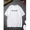 imageSHENHE Mens Casual Letter Print Short Sleeve Round Neck Regular Fit T Shirt TopsSlogan Figure White
