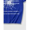 imageSHENHE Mens Casual Letter Print Short Sleeve Round Neck Regular Fit T Shirt TopsSpiderweb Royal Blue