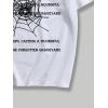 imageSHENHE Mens Casual Letter Print Short Sleeve Round Neck Regular Fit T Shirt TopsSpiderweb White