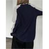 imageSHENHE Womens Color Block Crew Neck Star Graphic Raglan Shirt Loose Long Sleeve Tee TopBlue and White