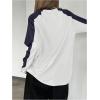 imageSHENHE Womens Color Block Crew Neck Star Graphic Raglan Shirt Loose Long Sleeve Tee TopDeep Blue