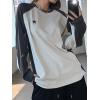 imageSHENHE Womens Color Block Crew Neck Star Graphic Raglan Shirt Loose Long Sleeve Tee TopGrey