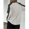 imageSHENHE Womens Color Block Crew Neck Star Graphic Raglan Shirt Loose Long Sleeve Tee TopGrey and Apricot