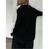 imageSHENHE Womens Color Block Crew Neck Star Graphic Raglan Shirt Loose Long Sleeve Tee TopWhite and Black