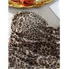 imageSHENHE Womens Leopard Print Mesh Tube Twist Front Strapless Ruched Sexy Y2k Tube TopsBrown