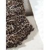imageSHENHE Womens Leopard Print Mesh Tube Twist Front Strapless Ruched Sexy Y2k Tube TopsBrown