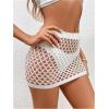 imageSHENHE Womens Summer Swim Cover Up Skirt Crochet Hollow Out Bikini Bathing Suit Cover Up Beach SkirtWhite a