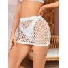 imageSHENHE Womens Summer Swim Cover Up Skirt Crochet Hollow Out Bikini Bathing Suit Cover Up Beach SkirtWhite a