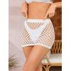 imageSHENHE Womens Summer Swim Cover Up Skirt Crochet Hollow Out Bikini Bathing Suit Cover Up Beach SkirtWhite a