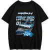 imageSHENHE Mens Casual Letter Print Short Sleeve Round Neck Regular Fit T Shirt TopsCar Blue Black