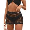 imageSHENHE Womens Summer Swim Cover Up Skirt Crochet Hollow Out Bikini Bathing Suit Cover Up Beach SkirtBlack