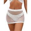 imageSHENHE Womens Summer Swim Cover Up Skirt Crochet Hollow Out Bikini Bathing Suit Cover Up Beach SkirtWhite