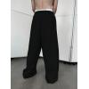 imageSHENHE Mens Baggy Pants Wide Leg Drawstring Waist Loose Sweatpants with PocketsBlack