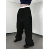 imageSHENHE Mens Baggy Pants Wide Leg Drawstring Waist Loose Sweatpants with PocketsBlack