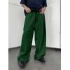 imageSHENHE Mens Baggy Pants Wide Leg Drawstring Waist Loose Sweatpants with PocketsDark Green