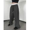 imageSHENHE Mens Baggy Pants Wide Leg Drawstring Waist Loose Sweatpants with PocketsDark Grey