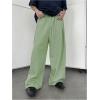 imageSHENHE Mens Baggy Pants Wide Leg Drawstring Waist Loose Sweatpants with PocketsGreen