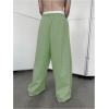 imageSHENHE Mens Baggy Pants Wide Leg Drawstring Waist Loose Sweatpants with PocketsGreen