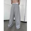 imageSHENHE Mens Baggy Pants Wide Leg Drawstring Waist Loose Sweatpants with PocketsLight Grey