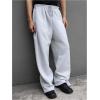 imageSHENHE Mens Baggy Pants Wide Leg Drawstring Waist Loose Sweatpants with PocketsMisty Grey