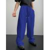 imageSHENHE Mens Baggy Pants Wide Leg Drawstring Waist Loose Sweatpants with PocketsRoyal Blue