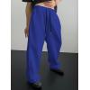 imageSHENHE Mens Baggy Pants Wide Leg Drawstring Waist Loose Sweatpants with PocketsRoyal Blue