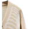 imageSHENHE Mens Skeleton Pattern Cardigan Sweaters Long Sleeve Unisex Outwear Knitted CoatsApricot