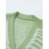 imageSHENHE Mens Skeleton Pattern Cardigan Sweaters Long Sleeve Unisex Outwear Knitted CoatsGrass Green