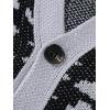 imageSHENHE Mens Skeleton Pattern Cardigan Sweaters Long Sleeve Unisex Outwear Knitted CoatsGrey Black