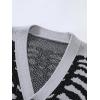 imageSHENHE Mens Skeleton Pattern Cardigan Sweaters Long Sleeve Unisex Outwear Knitted CoatsGrey Black