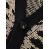 imageSHENHE Mens Skeleton Pattern Cardigan Sweaters Long Sleeve Unisex Outwear Knitted CoatsKhaki