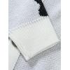 imageSHENHE Mens Skeleton Pattern Cardigan Sweaters Long Sleeve Unisex Outwear Knitted CoatsSolid White