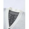imageSHENHE Mens Skeleton Pattern Cardigan Sweaters Long Sleeve Unisex Outwear Knitted CoatsSolid White