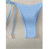 imageSHENHE Womens 2 Piece Halter Swimsuit Textured Tie Side Triangle Bikini Bathing SuitBlue a