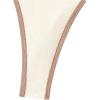imageSHENHE Womens 2 Piece Halter Swimsuit Textured Tie Side Triangle Bikini Bathing SuitContrast Binding Apricot