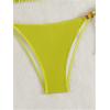 imageSHENHE Womens 2 Piece Halter Swimsuit Textured Tie Side Triangle Bikini Bathing SuitOlive Green
